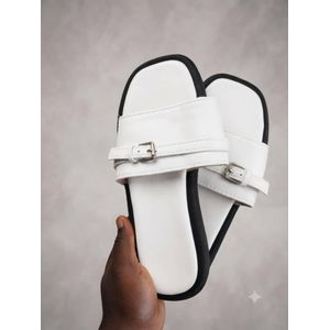 Sandales Élégantes pour Femme Blanc noir 