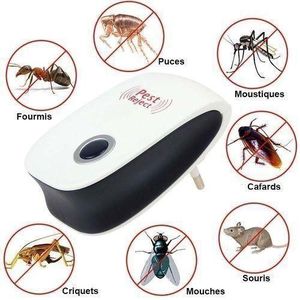 Répulsif A Ultrasons Anti-Insectes - Multifonctions - Blanc