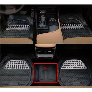 Tapis De Voiture 5 Pièces Chromé - Jeu de 5 Tapis de Sol Auto Universels – PVC Haute Résistance – Toutes Saisons
