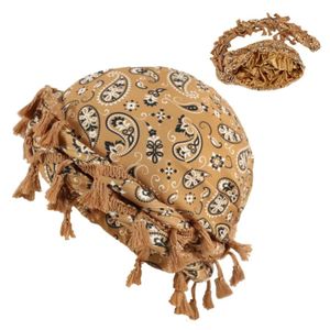 Turban en soie de cajou Camel