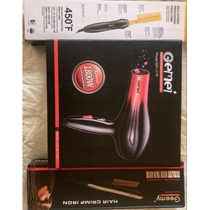 seche cheveux, peigne chauffant, et fer a lisser 