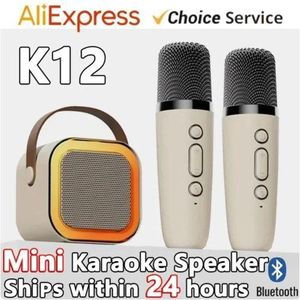 Machine de karaoké portable K12, système d'enceintes Bluetooth 5.3 PA, 2 microphones sans fil, pour la maison, la famille, le chant, cadeau pour enfants
