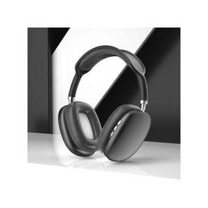 Casque Bluetooth Sans Fil, Grand Casque Noir
