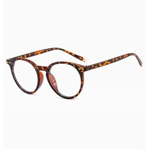 Lunettes Anti-Lumière Bleue Rondes Style Rétro Écaille de Tortue pour Femmes