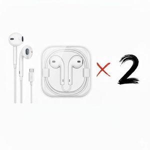 2 Écouteurs Filaires Stéréo pour Samsung/Android - Connecteur USB Type-C - Son HD et Micro - Lot de 2 Paires