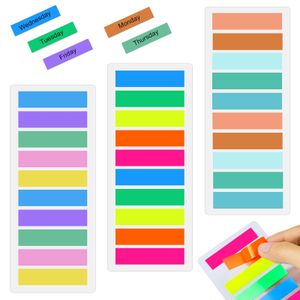 600 Pcs Marque Page Adhesif, Annotation Livre Repositionnables Transparent Avec Règle Pour Lire Des Notes