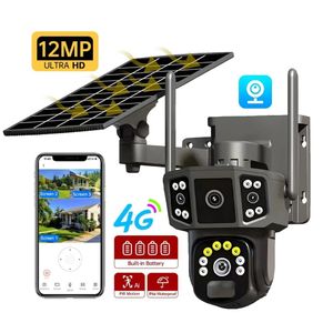 Caméra de Surveillance Solaire 4G (carte SIM) 3 caméras HD intégrées