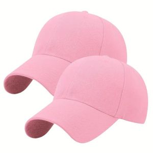 Casquette de Baseball Réglable 2 Pièces - Rose
