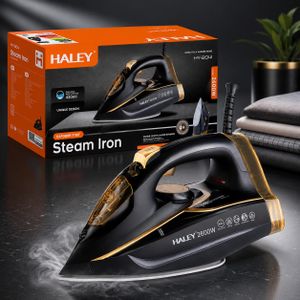 Fer à Repasser Vapeur HALEY, 2600W – Semelle Céramique Antiadhésive, Réservoir 420ML, Vapeur Puissante, Chauffe Rapide, Anti-Goutte