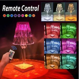 1pc Lampe De Table En Cristal, Contrôle Tactile Lumière LED Petite