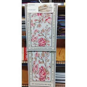 Ensemble de Tapis de Maison 2 en 1 - Motif Floral Élégant - Lot de 2 Pièces (40x60 cm + 40x120 cm)