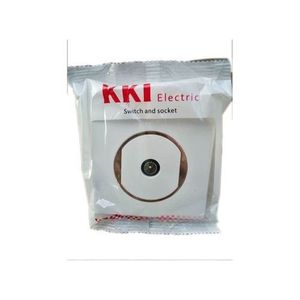 Prise TV Encastrée - 1 Piece - Blanc