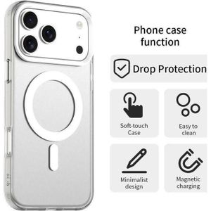 Coques Transparente Compatible IPhone 17 pro + écouteur compatible gratuit