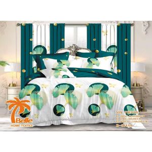 Belle Draps de Lit 3 places, 2 Draps ,2 taies, 2 Rideaux