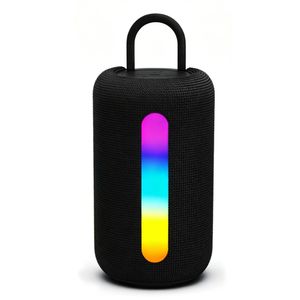 RGB Cylinder Bluetooth Speaker, Portable Cylindrical Wireless Speaker with Colorful LED Lights, Clear Sound & Deep Bass, Compact Party Speaker for Home, Desk & Outdoor Use