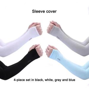 Ensemble de 4 Protège-Bras Style Pouce - Manches de Protection UV en Polyester