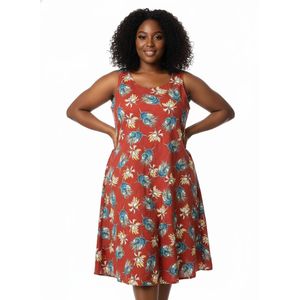 Robe midi sans manches pour femme – Style décontracté / Soirée – ZK190008