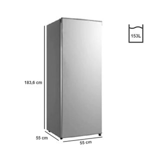 Midea Congélateur Vertical Mdru229Fzf50 - Argent -  5 Tiroirs -  153L -  12 mois de garantie