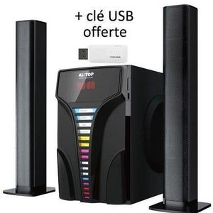 Woofer SP-5209 + 1 clé USB offerte – Chaîne HIFI – Noir