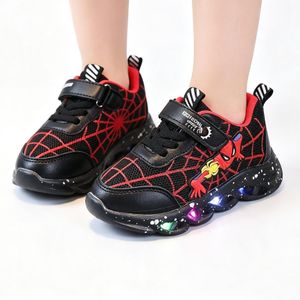 Light Bright Spider - Man sneakers chaussures pour garçon - noir