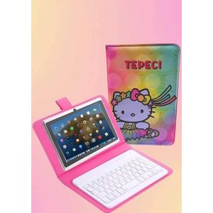 Kids Tablets Tablette Educative 16GB, 2 Go RAM, avec une carte mémoire et un clavier Bluetooth pour fille offert