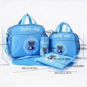 Sac à langer bébé- 5 en 1- sac de rangement bébé 