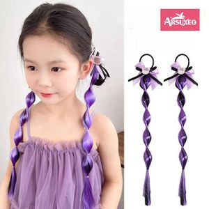 Arsuxeo 1 paire de bandeau pour enfants, corde à cheveux pour fille mignonne, accessoires pour petite fille, attache queue de cheval, bandeau, tresse de perruque