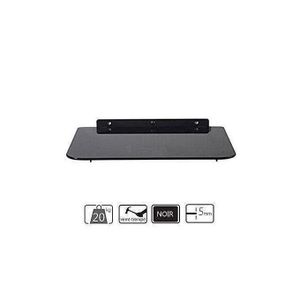 étagère murale, support décodeur, support console, PS5, Xbox, support mural TV, verre trempé, meuble tv, fixation murale, 10kg, canal+, box internet, accessoire tv HG