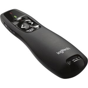 Logitech R400 Télécommande de Présentation sans Fil, 2,4 GHz/Récepteur USB, Pointeur Laser Rouge, Portée de 15 Mètres, 6 Boutons, Commande Intuitive de...