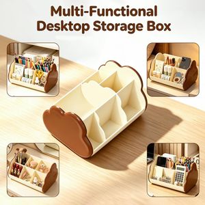 Joli organiseur de bureau en forme de nuage, porte-crayons à plusieurs compartiments pour les fournitures de bureau et scolaires