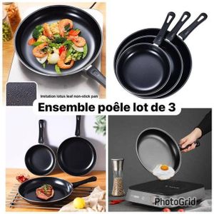 Lot De 3 Poêles à Grillades