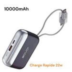 Sovo Power Bank 10000mAh PD-22 – Charge Rapide 22.5W PD - Câble Type-C Et IPhone