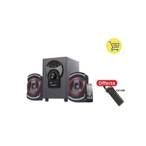 Leader Haut-Parleur Multimédia Bluetooth Woofer Sp-277 /Mp3 /Usb/Card + CLE USB OFFERTE HY