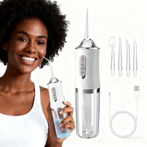 Hydropulseur Sans Fil Dentaire Rechargeable Irrigateur Oral Électrique -3 Modes De Nettoyage Avec 4 Buses