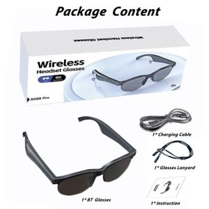 Wireless Ray-ban Meta smart glasses XG88 Pro, noir 