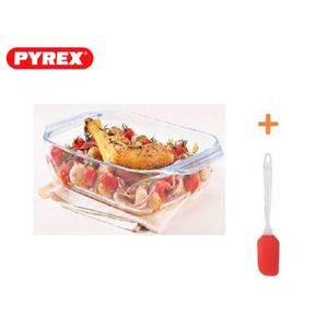 Plat rectangulaire en verre 30 x 20 cm transparent Pyrex