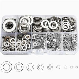 800 rondelles plates en acier inoxydable 304 pour vis et boulons, assortiment de rondelles de type « fender », kit de rondelles métalliques de blocage assorties (9 tailles : M2, M2.5, M3, M4, M5, M6, M8, M10, M12) pour la maison, les usines, etc.