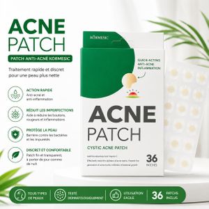 Patchs Anti-Acné KORMESIC – 36 Patchs Invisibles