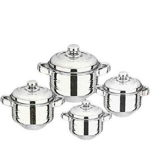 casserole en inox - Casseroles De Cuisine Acier Inoxydable - casseroles anti adhésive - Casserole De Cuisine Maison - casserole anti-adhésive - Ustensiles De Cuisine Outils De Cuisine - Casseroles En Acier Inoxydable 4 Pièces - Silver