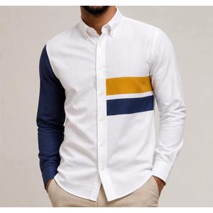 Chemise homme manches Longues Tissu Coton Glassé