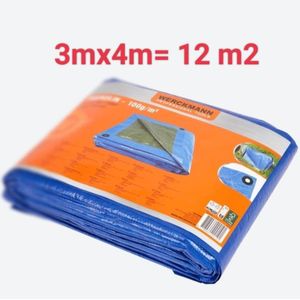 Importé de France. Bache de couverture impermeable WERCKMANN,3mX4m, ep.100gm2. bleu, Bache exterieure interieur,Bache multi-usages, Bache de protection, bache impermeable, bâche professionnelle, contre soleil. 