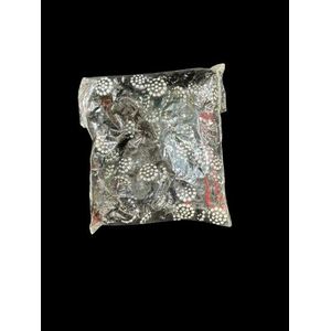 Gm Boutons décoratifs fantaisie à tige - 144 pcs Noir
