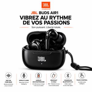 Article JBL Buds Air1 Écouteurs Bluetooth Sans Fil Hi-Res Audio – noir