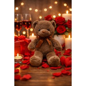 Peluche Ourson marron Classique – Taille 45 cm, Doux & Élégant
