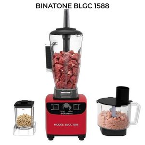 Binatone Blender BLG-1589 1500W 3 Pièces avec Moulin