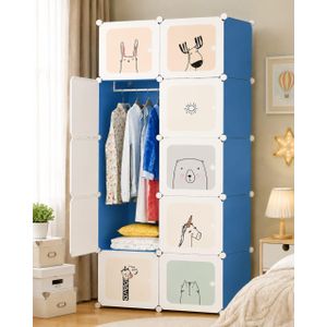 ARMOIRE MODULABLE 10 CUBE BLUE