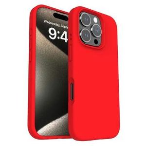 Coque En Silicone compatible Pour Iphone 16 Pro - Rouge
