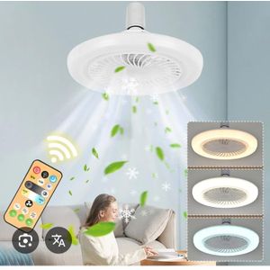 Ventilateur électrique télécommandée - chambre - salon - cuisine - douche - ventilateur lumière.