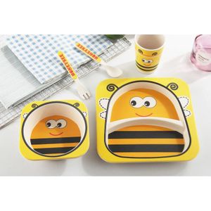 Coffret repas Bébé en Bambou naturel – Lot de 5 pièces
