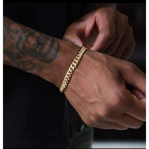 Bracelet Cubain En Acier Inoxydable Pour Homme Et Femme ,or Bijoux à La Mode,9mm